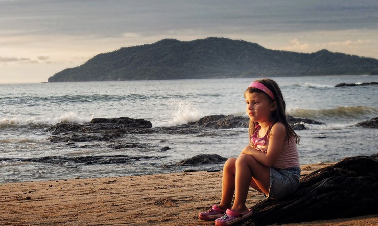Sunset makes the  best light for portraits on the beach…