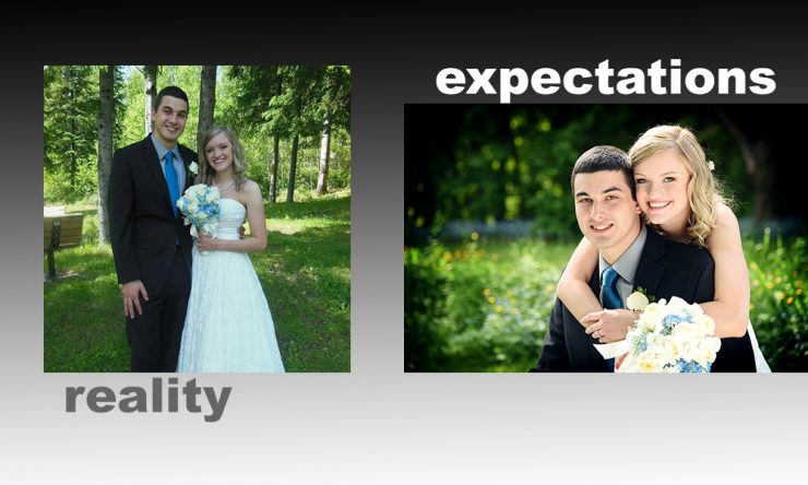 Reality vs Expectations in wedding photography…
