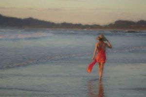 lady-walking-beach-oceanside-costa-rica-art-photography