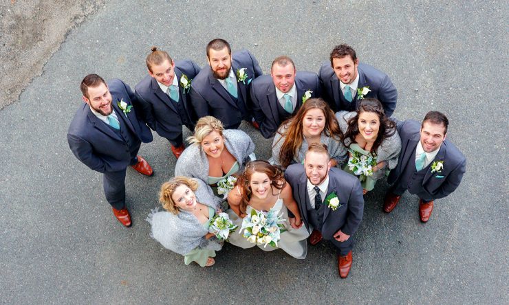 The bridal party…