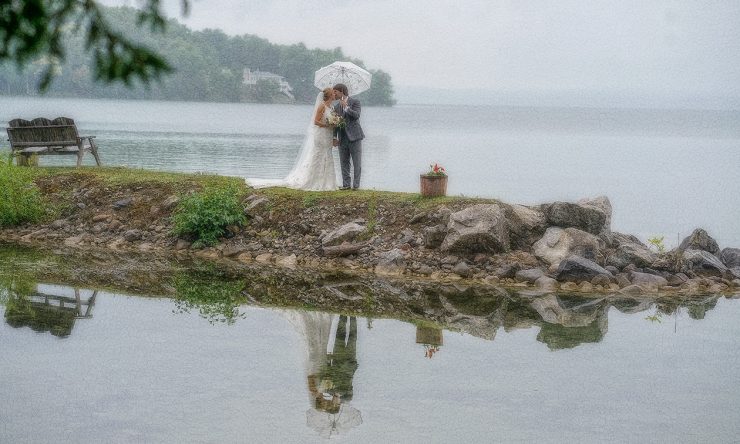 Wedding photos on location…and in the rain.