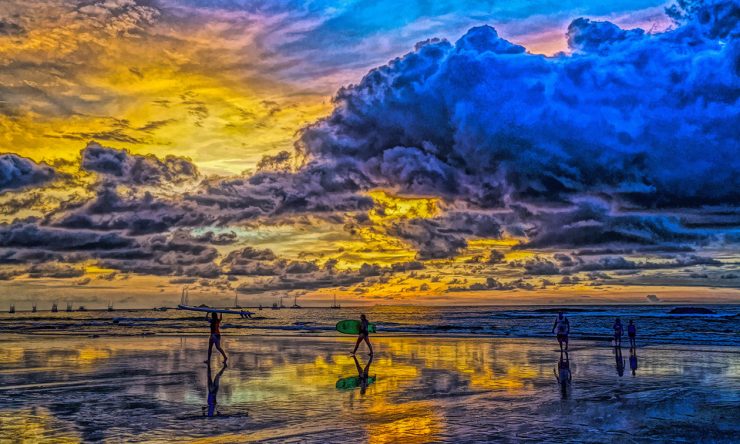 Tamarindo Beach Sunset in Rainy Season